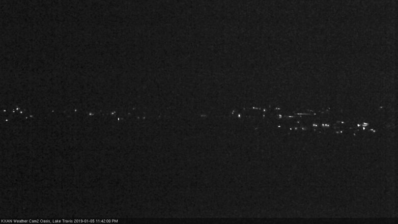 Lake Travis webcam, January 5, 2019 10:45 PM CT