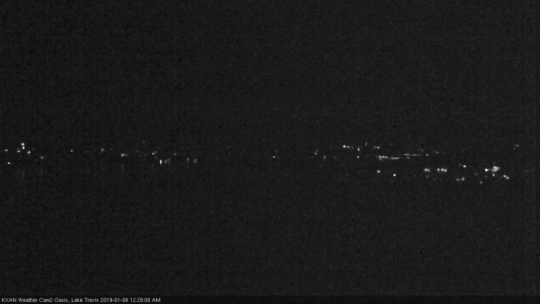 Lake Travis webcam, January 5, 2019 11:30 PM CT