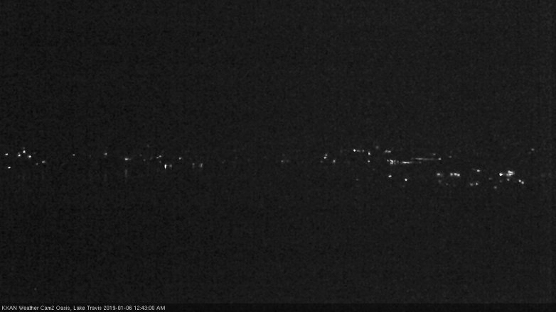 Lake Travis webcam, January 5, 2019 11:45 PM CT