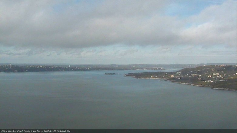 Lake Travis webcam, January 6, 2019 9:10 AM CT