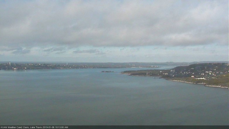Lake Travis webcam, January 6, 2019 9:15 AM CT