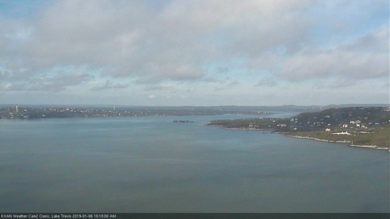Lake Travis webcam, January 6, 2019 9:20 AM CT