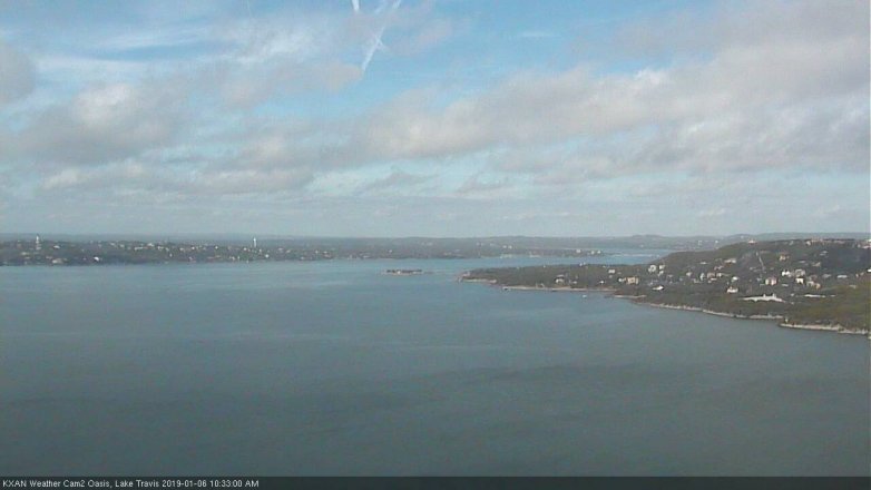 Lake Travis webcam, January 6, 2019 9:35 AM CT
