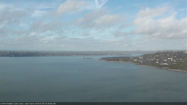 Lake Travis webcam, January 6, 2019 9:40 AM CT