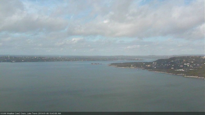 Lake Travis webcam, January 6, 2019 9:45 AM CT