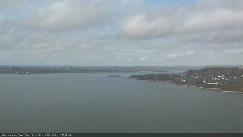 Lake Travis webcam, January 6, 2019 9:55 AM CT