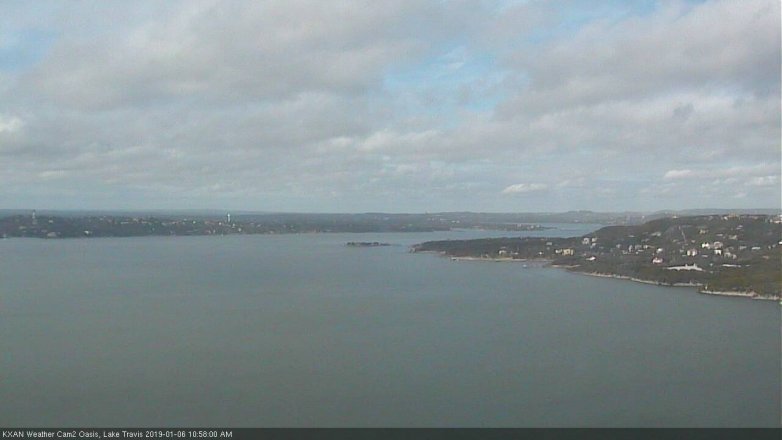 Lake Travis webcam, January 6, 2019 10:00 AM CT