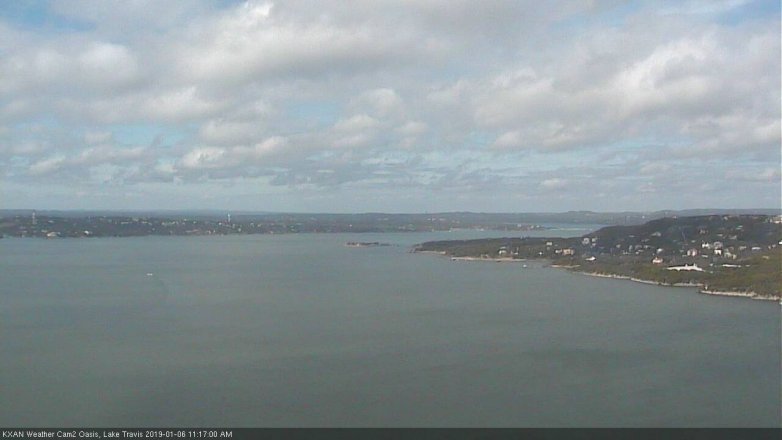 Lake Travis webcam, January 6, 2019 10:20 AM CT
