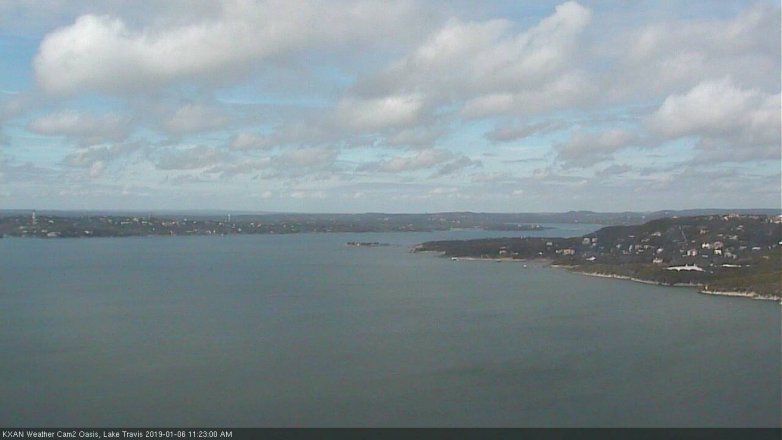 Lake Travis webcam, January 6, 2019 10:25 AM CT