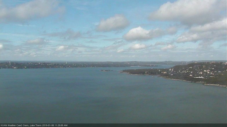 Lake Travis webcam, January 6, 2019 10:30 AM CT