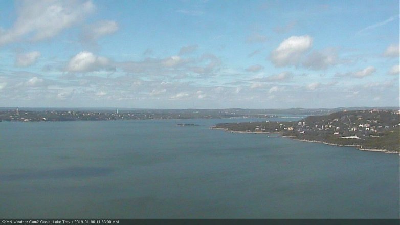 Lake Travis webcam, January 6, 2019 10:35 AM CT