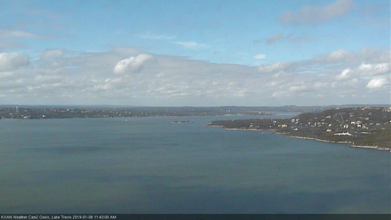 Lake Travis webcam, January 6, 2019 10:45 AM CT