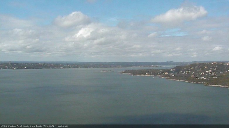 Lake Travis webcam, January 6, 2019 10:50 AM CT