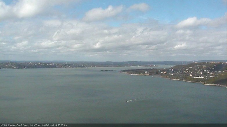 Lake Travis webcam, January 6, 2019 10:55 AM CT
