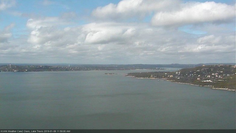 Lake Travis webcam, January 6, 2019 11:00 AM CT