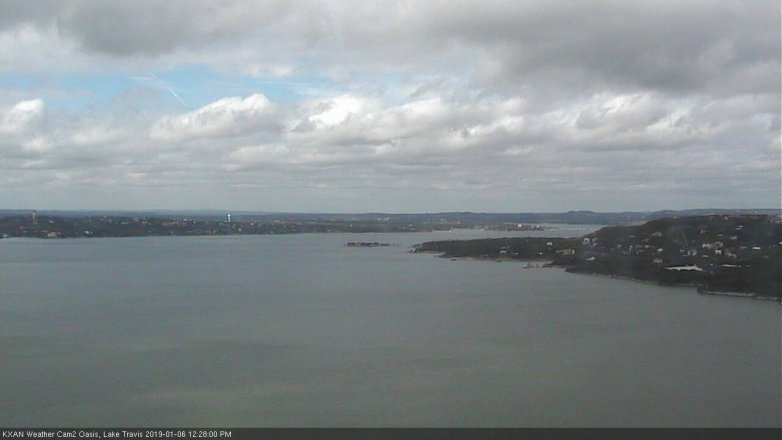 Lake Travis webcam, January 6, 2019 11:30 AM CT