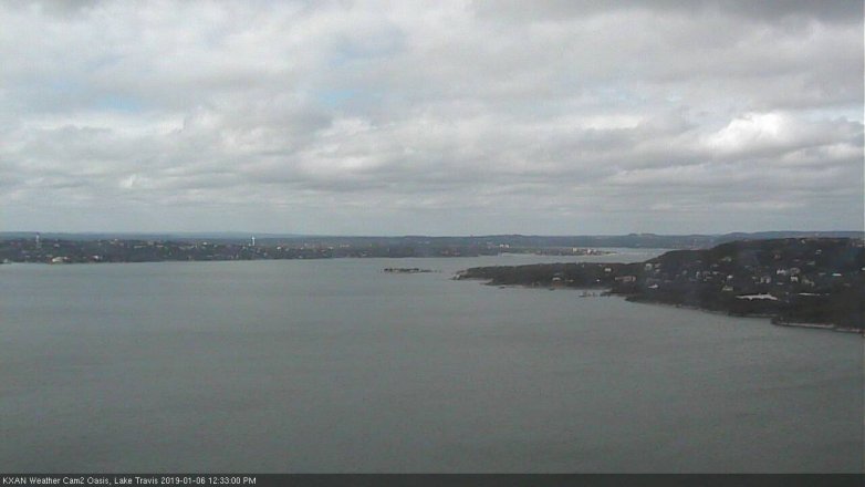 Lake Travis webcam, January 6, 2019 11:35 AM CT