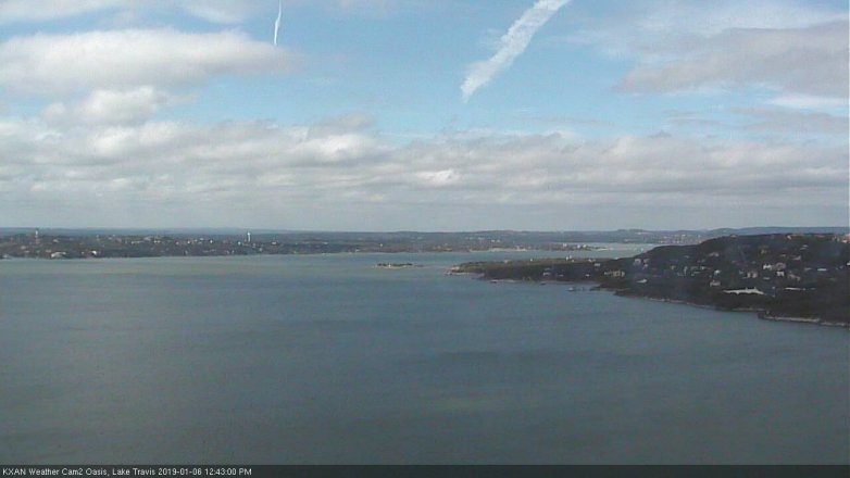 Lake Travis webcam, January 6, 2019 11:45 AM CT