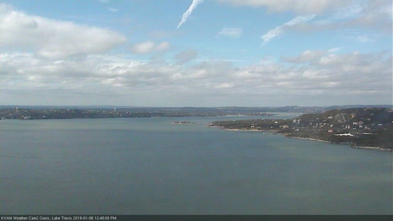 Lake Travis webcam, January 6, 2019 11:50 AM CT