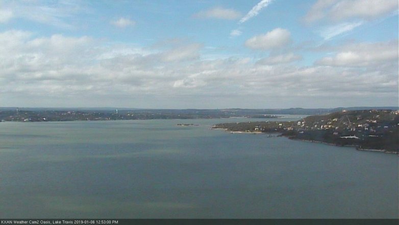 Lake Travis webcam, January 6, 2019 11:55 AM CT
