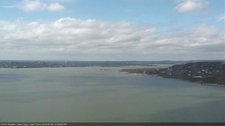 Lake Travis webcam, January 6, 2019 12:00 PM CT