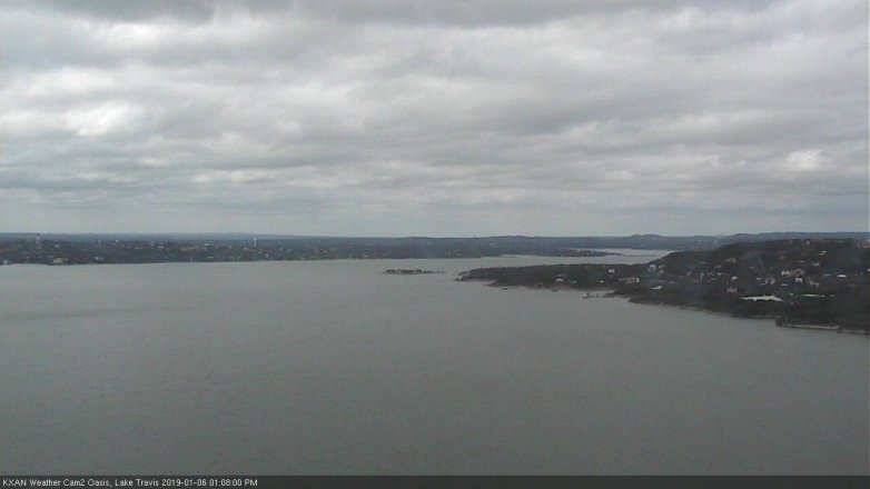 Lake Travis webcam, January 6, 2019 12:10 PM CT