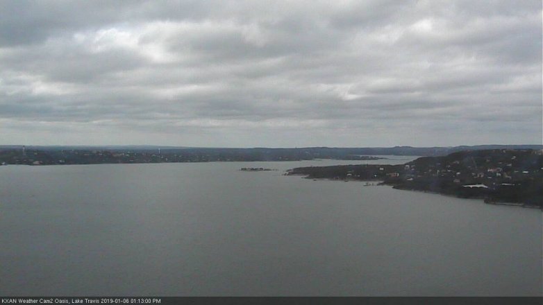 Lake Travis webcam, January 6, 2019 12:15 PM CT