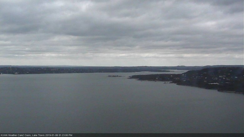 Lake Travis webcam, January 6, 2019 12:25 PM CT