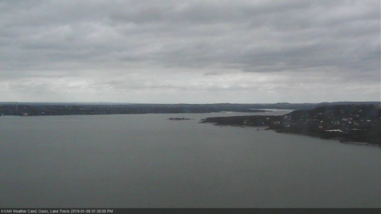 Lake Travis webcam, January 6, 2019 12:40 PM CT