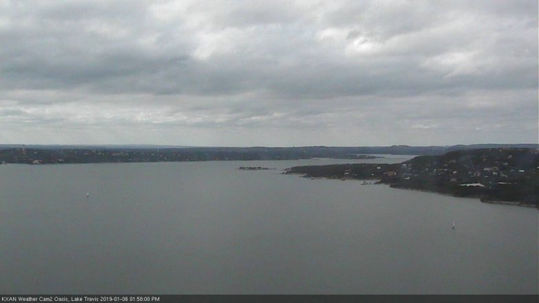 Lake Travis webcam, January 6, 2019 1:00 PM CT
