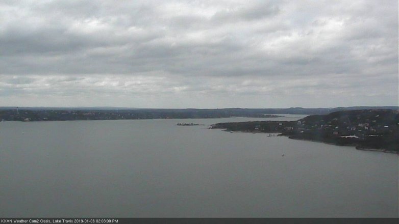 Lake Travis webcam, January 6, 2019 1:05 PM CT