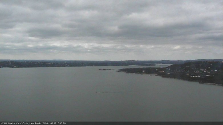 Lake Travis webcam, January 6, 2019 1:15 PM CT