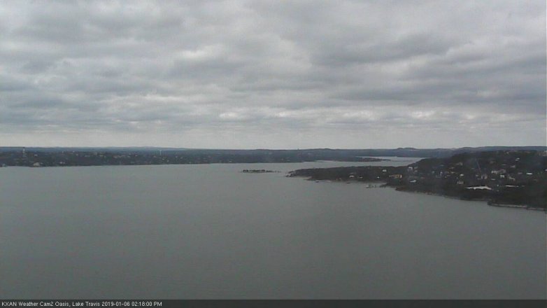 Lake Travis webcam, January 6, 2019 1:20 PM CT