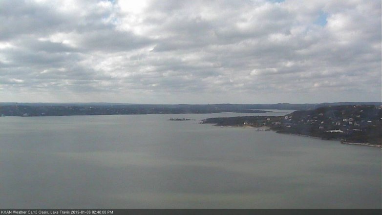 Lake Travis webcam, January 6, 2019 1:50 PM CT