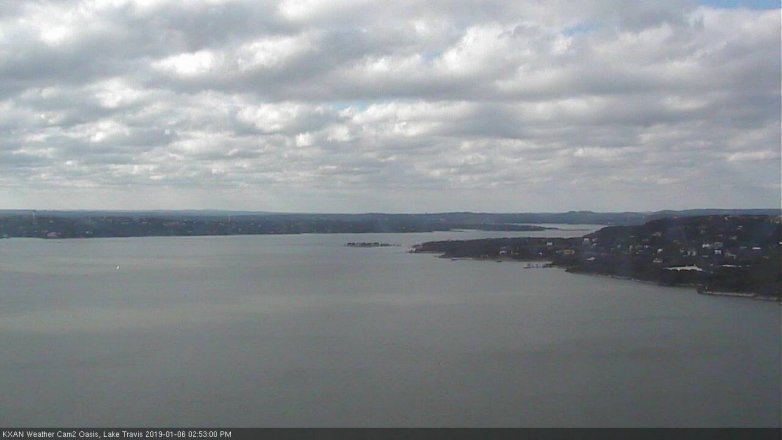 Lake Travis webcam, January 6, 2019 1:55 PM CT