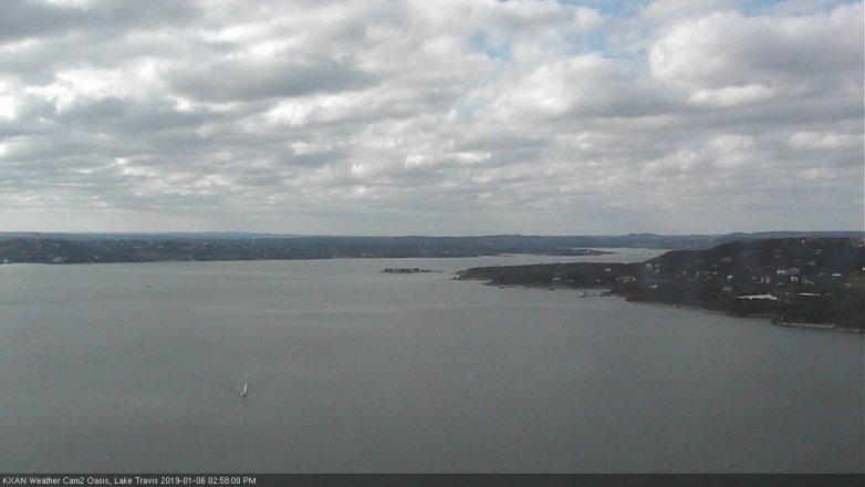 Lake Travis webcam, January 6, 2019 2:00 PM CT