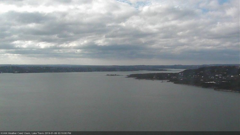 Lake Travis webcam, January 6, 2019 2:20 PM CT