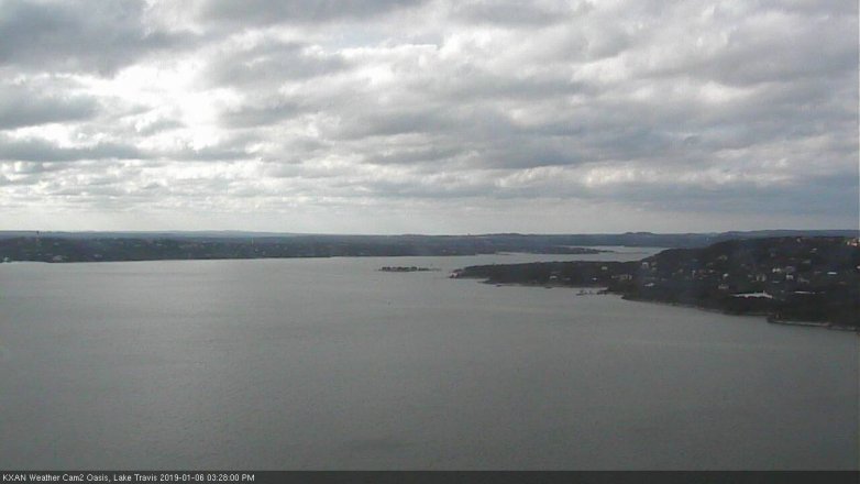 Lake Travis webcam, January 6, 2019 2:30 PM CT