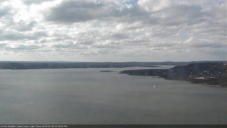 Lake Travis webcam, January 6, 2019 2:40 PM CT