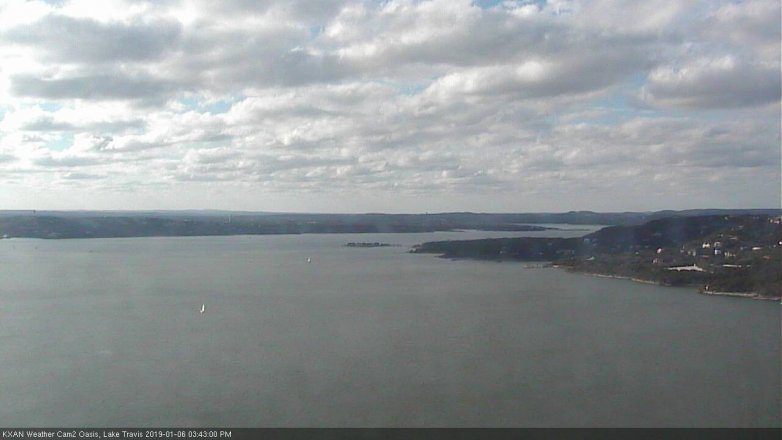 Lake Travis webcam, January 6, 2019 2:45 PM CT