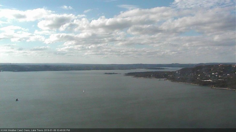 Lake Travis webcam, January 6, 2019 2:50 PM CT
