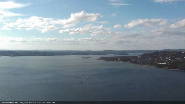 Lake Travis webcam, January 6, 2019 2:55 PM CT