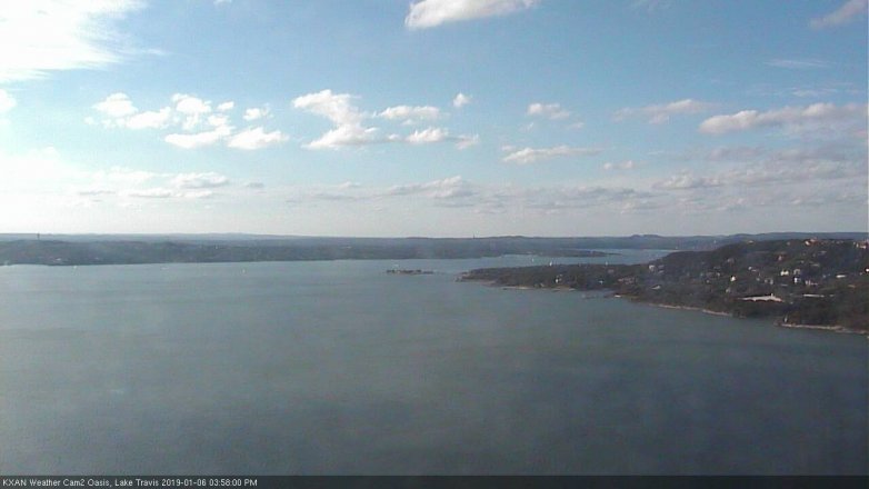 Lake Travis webcam, January 6, 2019 3:00 PM CT