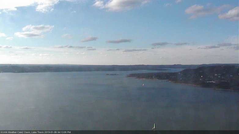 Lake Travis webcam, January 6, 2019 3:15 PM CT