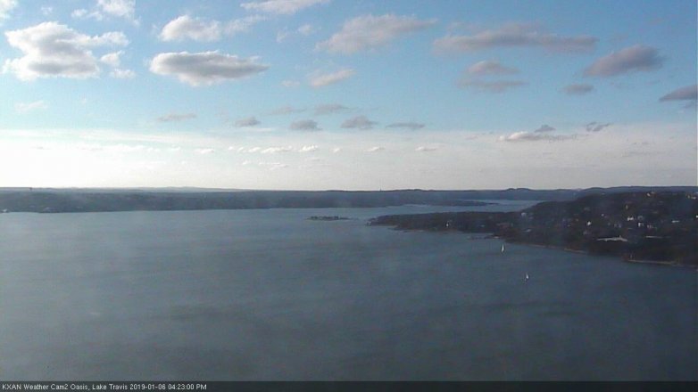 Lake Travis webcam, January 6, 2019 3:25 PM CT