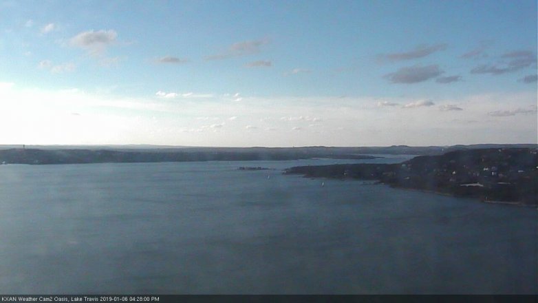 Lake Travis webcam, January 6, 2019 3:30 PM CT