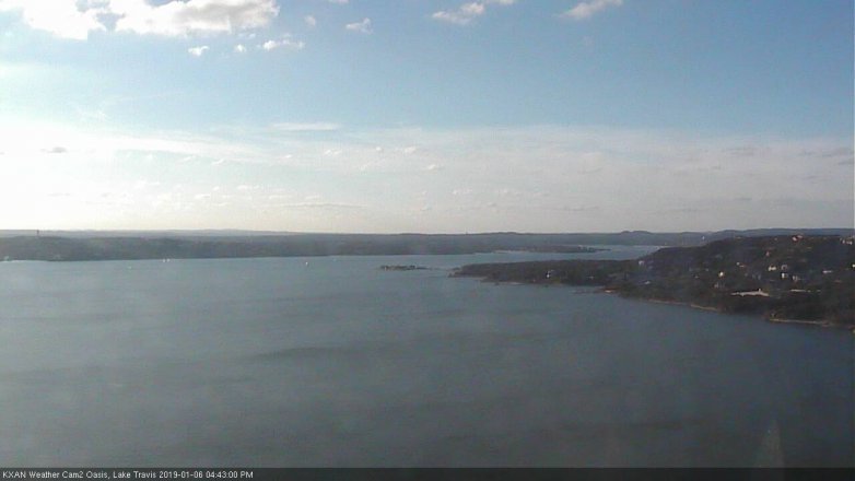 Lake Travis webcam, January 6, 2019 3:45 PM CT