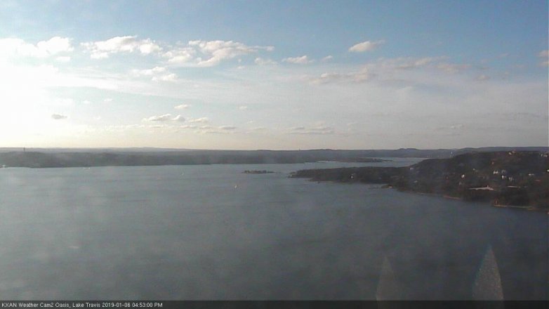 Lake Travis webcam, January 6, 2019 3:55 PM CT