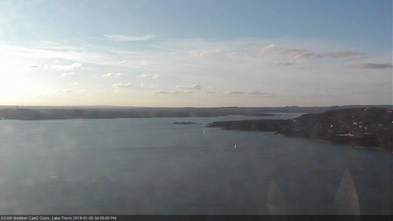 Lake Travis webcam, January 6, 2019 4:00 PM CT