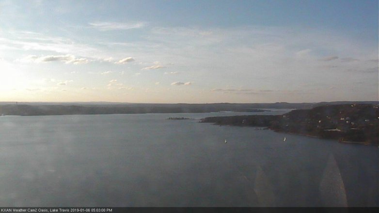 Lake Travis webcam, January 6, 2019 4:05 PM CT